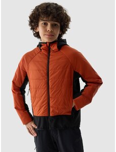 4F Chlapčenská zatepľovacia trekingová bunda so syntetickou výplňou - červená