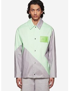 Bavlnená košeľa A-COLD-WALL* ACWMO096A.-GREY/GREEN, zelená farba