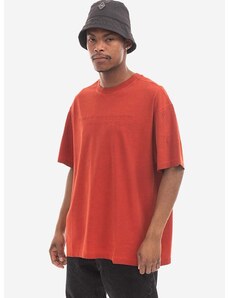 Bavlnené tričko A-COLD-WALL* Overdye ACWMTS088 WINE červená farba, s nášivkou