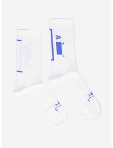 Ponožky A-COLD-WALL* Barcket Sock ACWMSK027-WHITE, biela farba