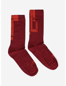 Ponožky A-COLD-WALL* Block Bracket ACWMSK029-GARNET, červená farba