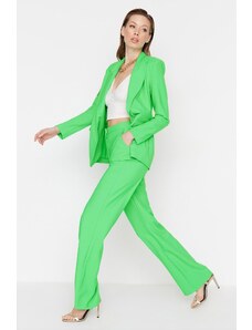 Trendyol zelené tkané nohavice