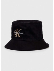Bavlnený klobúk Calvin Klein Jeans čierna farba,bavlnený,K50K510788
