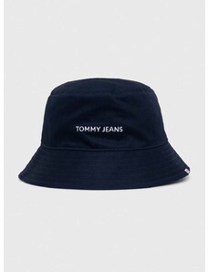 Bavlnený klobúk Tommy Jeans tmavomodrá farba, bavlnený, AM0AM12144