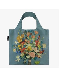 Skladacia nákupná taška LOQI VINCENT VAN GOGH Flower Pattern Blue