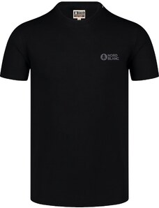 Nordblanc Čierne pánske bavlnené tričko SEAL