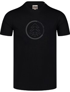 Nordblanc Čierne pánske bavlnené tričko BOULEVARD