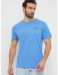 Bavlnené tričko Tommy Hilfiger melanžový,UM0UM02916