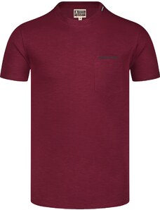 Nordblanc Vínové pánske bavlnené tričko SACHET