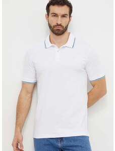 Polo tričko Guess LYLE pánsky, biela farba, s potlačou, M4GP60 K7O64