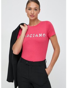 Tričko Marciano Guess FLORENCE dámsky, ružová farba, 4GGP02 6138A