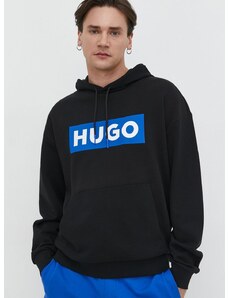 Mikina Hugo Blue pánska,čierna farba,s kapucňou,s potlačou,50522370