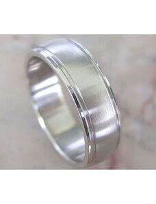 Ligot Oceľový prsteň - matný a lesklý povrch 6mm