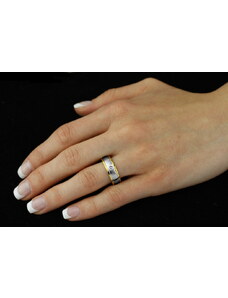 Ligot Oceľový prsteň - snubný prsteň - pre ženy RC2044-Z