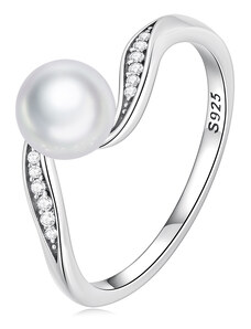 Ligot Strieborný prsteň s perlou
