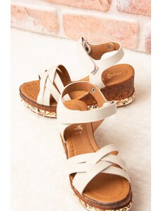 Fox Shoes Béžové dámske sandále