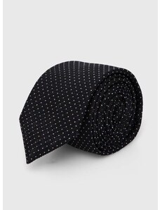 Hodvábna kravata HUGO čierna farba,50494297