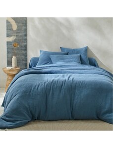 Blancheporte Jednofarebné posteľná bielizeň z bavlnenej gázoviny modrá 050
