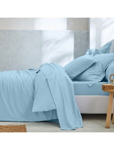 Blancheporte Jednofarebná posteľná bielizeň, zn. Colombine z bio bavlny modrosivá 090