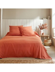 Blancheporte Jednofarebná tkaná prikrývka na posteľ, bavlna terakota 065