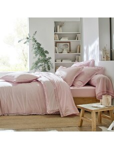 Blancheporte Jednofarebná posteľná bielizeň z čipky a bavlny orgovánová 090