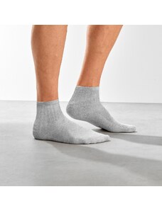 Blancheporte Súprava 5 párov nízkych športových ponožiek Quarter sivý melír 038