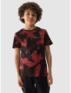 4F Chlapčenské tričko s allover potlačou - červené