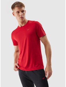 4F Pánske tréningové regular tričko z recyklovaných materiálov - červené