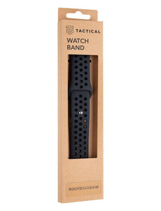 Tactical 161 Double Silikónový Remienok pre Apple Watch 1/2/3/4/5/6/7/8/9/SE 42/44/45mm čierna FLS181004