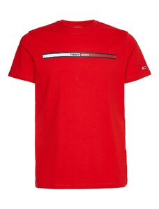Tommy Jeans Tričko 'Essential' námornícka modrá / červená / biela