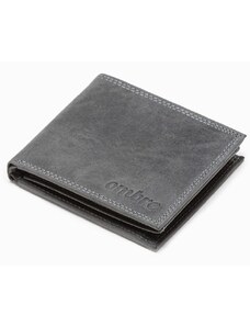 Ombre Clothing Moderná čierna kožená peňaženka A092