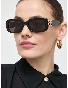Slnečné okuliare Balenciaga dámske, čierna farba, BB0310SK