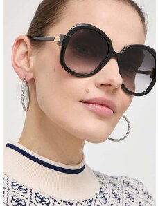 Slnečné okuliare Gucci dámske, čierna farba, GG1432S