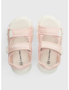 Detské sandále Calvin Klein Jeans ružová farba