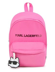 Detský ruksak Karl Lagerfeld ružová farba, veľký, s nášivkou