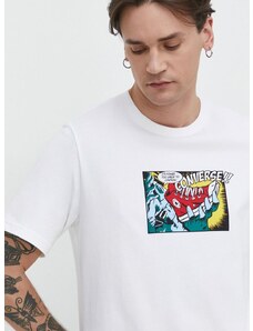 Bavlnené tričko Converse pánsky, béžová farba, s potlačou