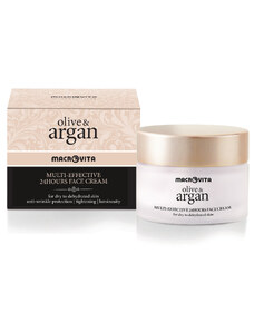 Olive & Argan - Macrovita Macrovita Olive & Argan Multi-Effective 24 hours face cream - For Dry to Dehydrated skin - Multifunkčný 24 hodinový krém na tvár 50 ml