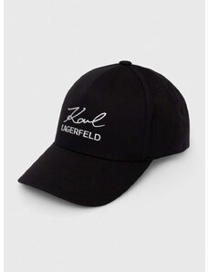 Šiltovka Karl Lagerfeld čierna farba, s nášivkou, 542123.805605