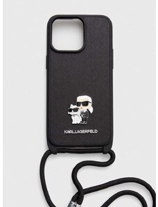 Puzdro na mobil Karl Lagerfeld iPhone 15 Pro Max 6.7" čierna farba