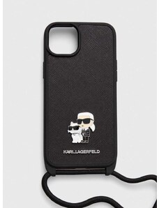 Puzdro na mobil Karl Lagerfeld iPhone 15 Plus / 14 Plus 6.7" čierna farba