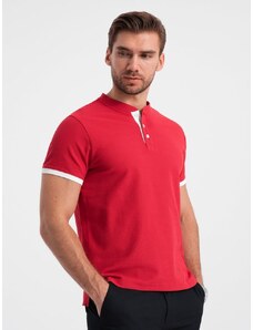 Ombre Clothing Pohodlná trendy červená polokošeľa V2 TSCT-0156