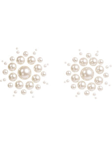Leg Avenue Biele nálepky na bradavky s umelými perlami Nipple016
