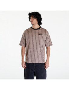 Pánske tričko New Era Pinstripe Oversized T-Shirt UNISEX Ash Brown/ Black