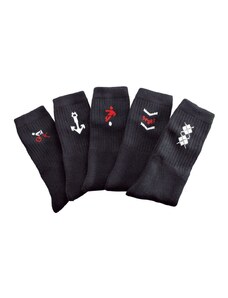 Blancheporte Súprava 10 párov športových ponožiek s motívom čierna 050
