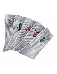 Blancheporte Súprava 10 párov športových ponožiek s motívom sivá 042