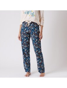 Blancheporte Pyžamové nohavice s potlačou kvetín nám.modrá 052