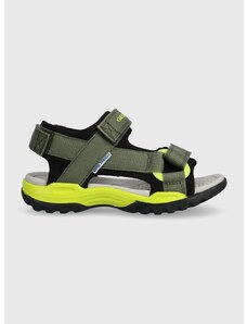 Detské sandále Geox BOREALIS zelená farba