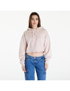 Dámska mikina Calvin Klein Jeans Woven Label Hoodie Sepia Rose