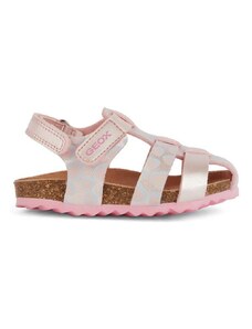 Detské sandále Geox SANDAL CHALKI ružová farba