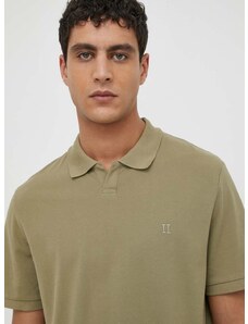 Bavlnené polo tričko Les Deux zelená farba, jednofarebný